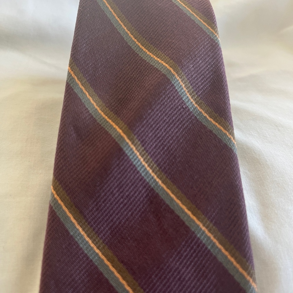 Classic Burgundy Striped Tie